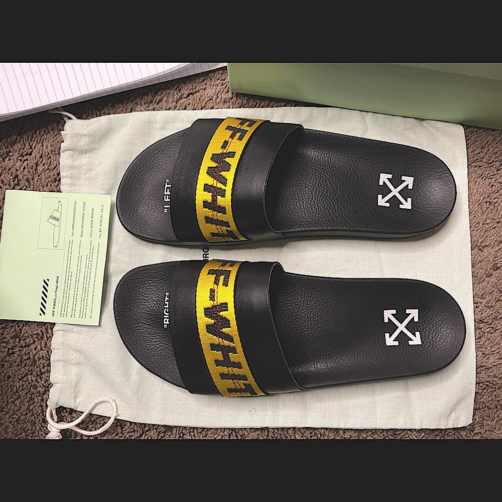 OFF-WHITE SLIDES SIZE 12.5 (INCLUDES DUST BAG, ORIGINAL BOX & PAPERS) *NEW*